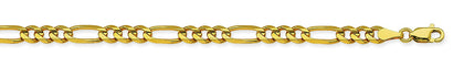 14K Gold - 4.75 mm Figaro Bracelet
